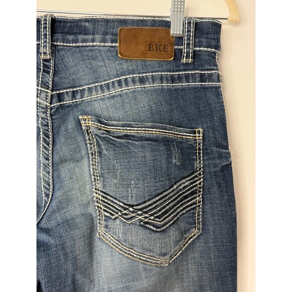 BKE Jeans Men size 28x32 Blue Jake Straight Leg Faded Stretchy Going Out Casual - Picture 3 of 9